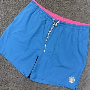Chubbies Board Shorts Mens XL Blue Pink Lined Swim Trunks Pineapple 5.5" Inseam